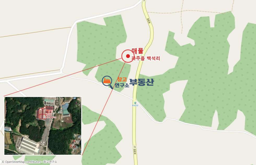 경기 파주시 파주읍 백석리 #1063평 #공장 #대형마당 #2차선대로변 #40FT #전기승압 #내포IC월롱IC8분 월세 매물번호 18299 사진 2